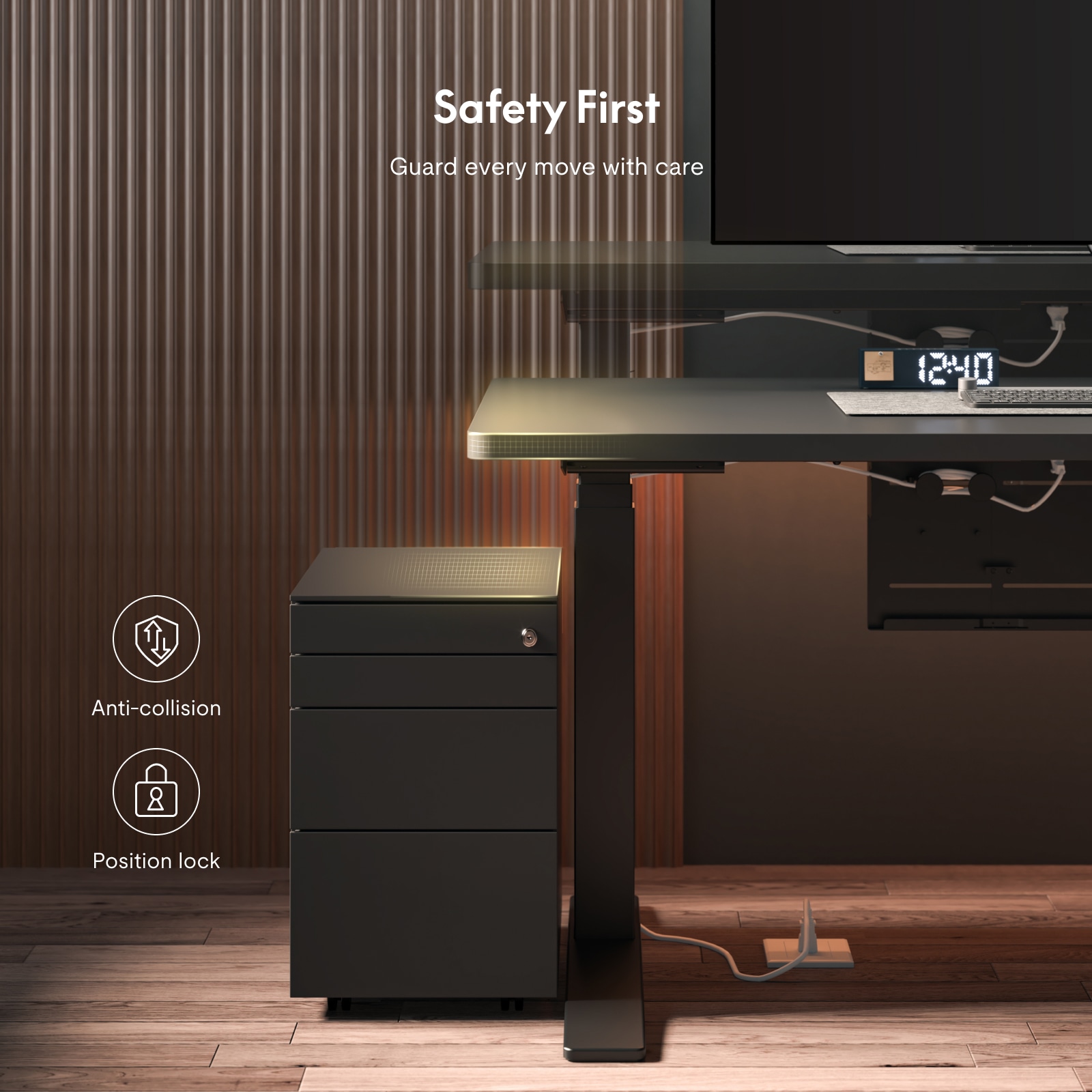 Flexispot E7BPro&140x70cmブラック アクセサリー2点付き Product details | Flexispot
